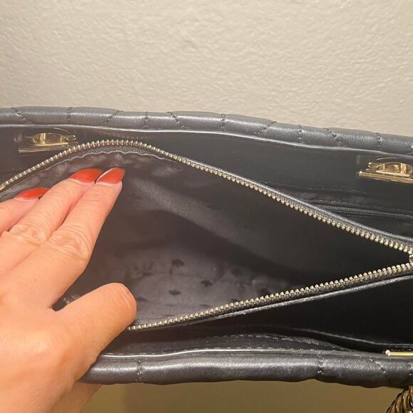 Kate Spade Briar Lane Quilted Willis Black Leather Tote Women's Handbag - Picture 6 of 8